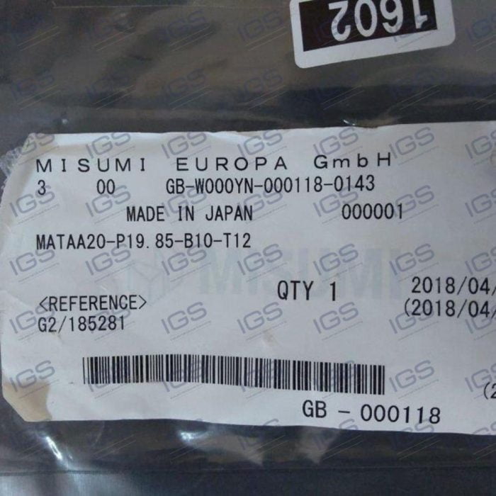 MATAA20-P19.85-B10.0-T12.0 Componente de automação MISUMI